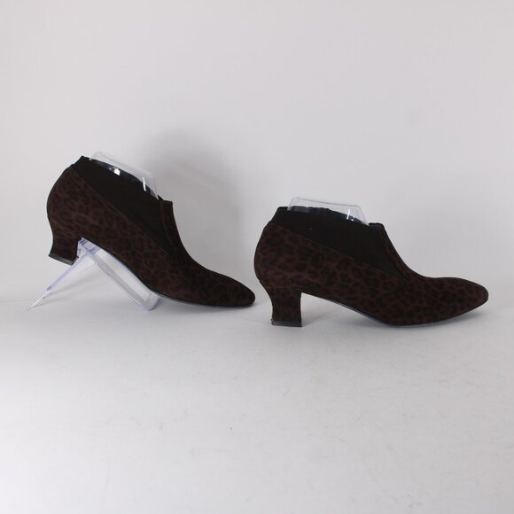 Thierry Rabotin Booties Rena Sz 38.5 Brown Animal Print 2" Ankle Booties - Picture 8 of 13